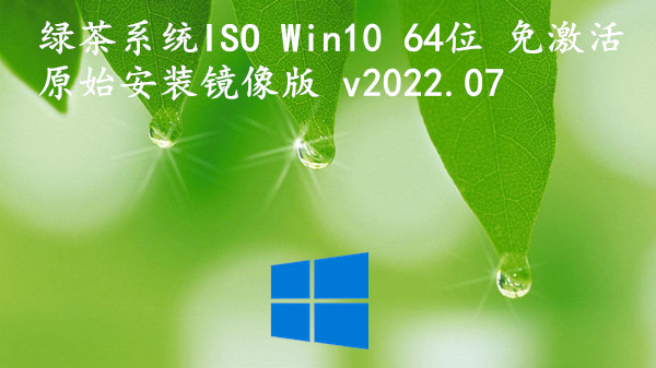 绿茶系统ISO Win10 64位 免激活原始安装镜像版 v2023.09