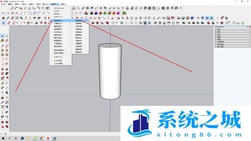 草图大师如何在使用扩展程序绘制墙体？