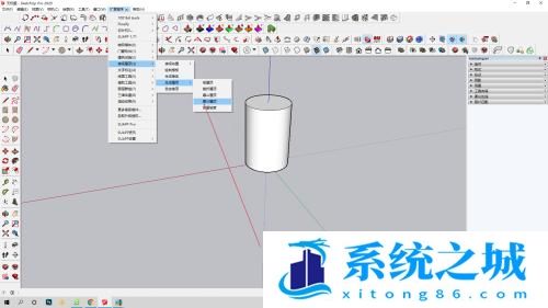 草图大师如何在使用扩展程序攒尖屋顶？