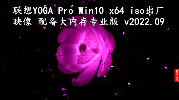 联想 YOGA Pro Win10 x64 iso出厂映像 配备大内存专业版 v2022.09