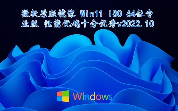微软原版镜像 Win11 ISO 64位专业版 性能优越十分优秀 v2022.10