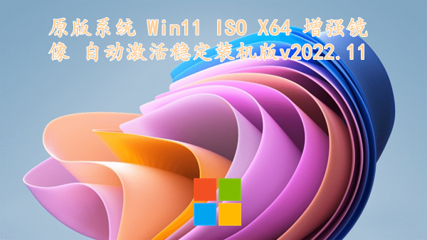 原版系统 Win11 ISO X64 增强镜像 自动激活稳定装机版 v2022.11