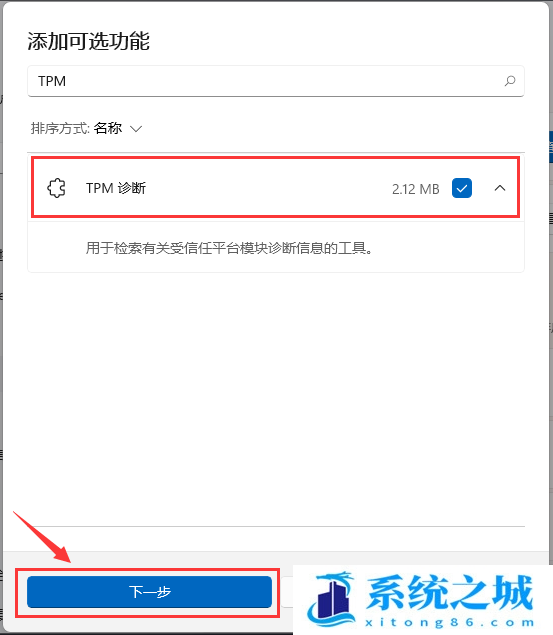 Win11,可选功能,TPM诊断步骤