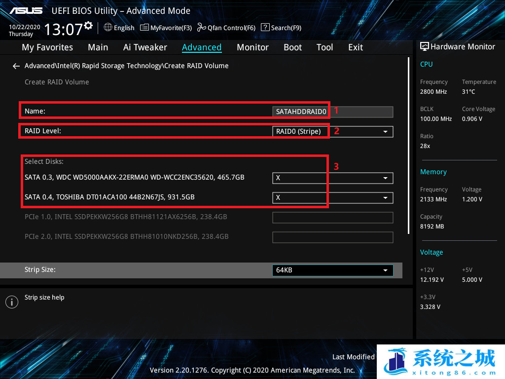 华硕,Intel,华硕主板,英特尔,RAID步骤