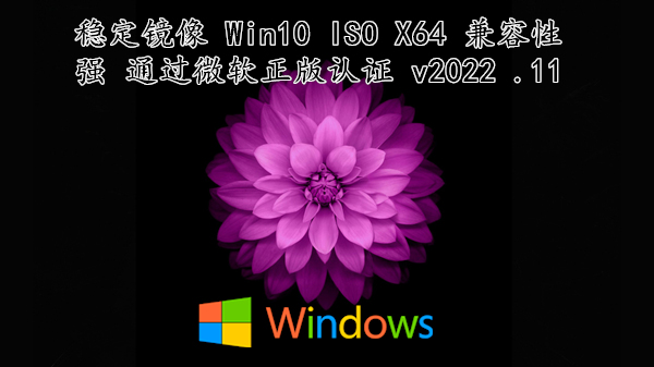 稳定镜像 Win10 ISO X64 兼容性强 通过微软正版认证 v2022.11