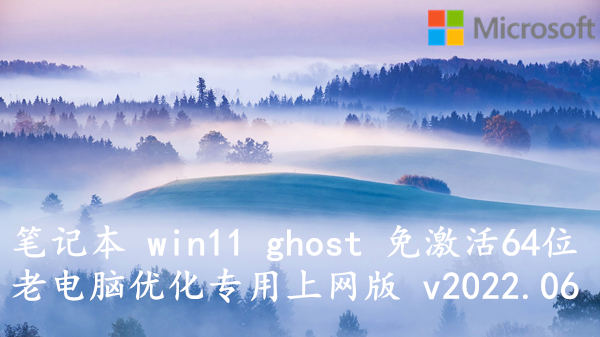 笔记本 win11 ghost 免激活64位 老电脑优化专用上网版 v2023.07