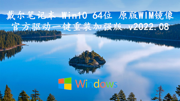 戴尔笔记本 Win10 64位 原版WIM镜像_官方驱动一键重装加强版 v2022.08